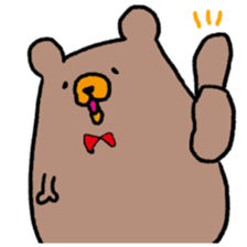 Life of cute brown bear sticker #2410436
