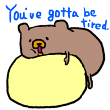 Life of cute brown bear sticker #2410437