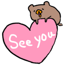Life of cute brown bear sticker #2410455