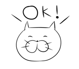 Shiro of the white cat. sticker #2410472