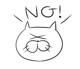 Shiro of the white cat. sticker #2410473