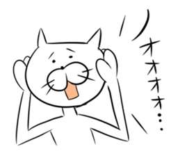 Shiro of the white cat. sticker #2410475