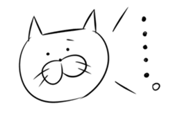 Shiro of the white cat. sticker #2410476