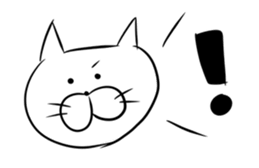 Shiro of the white cat. sticker #2410477