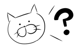 Shiro of the white cat. sticker #2410478