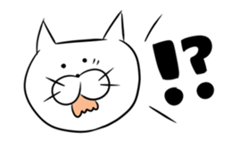 Shiro of the white cat. sticker #2410479