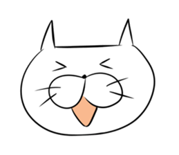 Shiro of the white cat. sticker #2410480