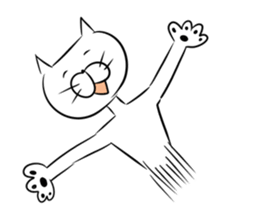 Shiro of the white cat. sticker #2410481