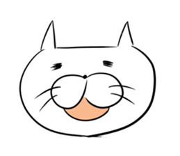 Shiro of the white cat. sticker #2410482