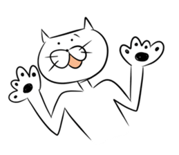 Shiro of the white cat. sticker #2410483