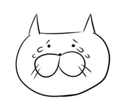 Shiro of the white cat. sticker #2410484