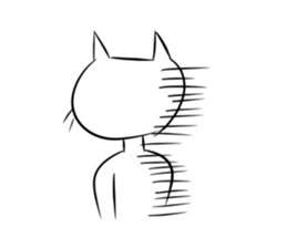 Shiro of the white cat. sticker #2410485