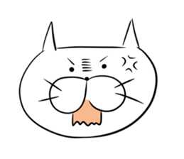 Shiro of the white cat. sticker #2410486