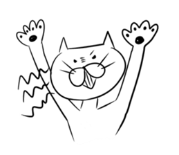 Shiro of the white cat. sticker #2410487