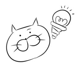 Shiro of the white cat. sticker #2410488