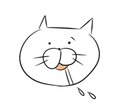 Shiro of the white cat. sticker #2410491