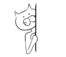 Shiro of the white cat. sticker #2410492