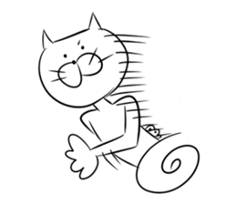 Shiro of the white cat. sticker #2410494