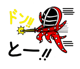 Octopus swordsman 5 sticker #2410584