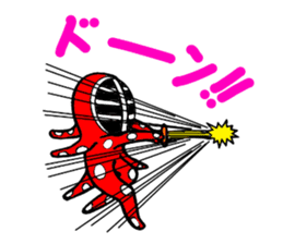 Octopus swordsman 5 sticker #2410606