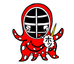 Octopus swordsman 5 sticker #2410614
