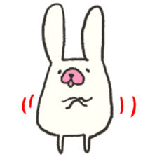 Cute white rabbit's sticker #2410616