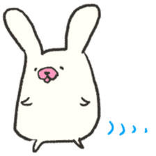Cute white rabbit's sticker #2410618