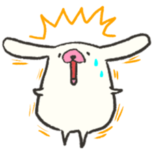 Cute white rabbit's sticker #2410619