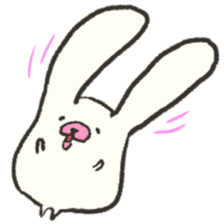 Cute white rabbit's sticker #2410621