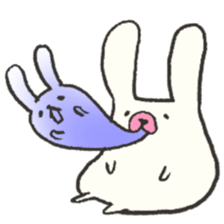 Cute white rabbit's sticker #2410623