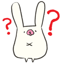 Cute white rabbit's sticker #2410626