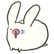Cute white rabbit's sticker #2410627
