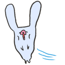 Cute white rabbit's sticker #2410628