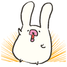Cute white rabbit's sticker #2410632
