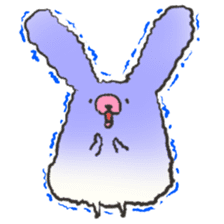 Cute white rabbit's sticker #2410634