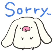 Cute white rabbit's sticker #2410637