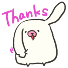 Cute white rabbit's sticker #2410638