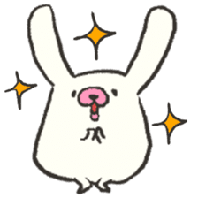 Cute white rabbit's sticker #2410641