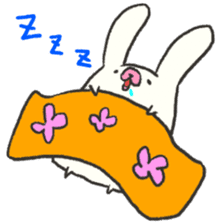 Cute white rabbit's sticker #2410644