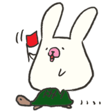 Cute white rabbit's sticker #2410647