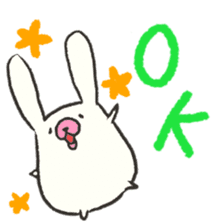 Cute white rabbit's sticker #2410649