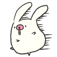 Cute white rabbit's sticker #2410651