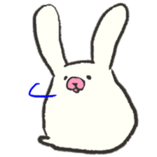 Cute white rabbit's sticker #2410653
