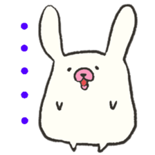 Cute white rabbit's sticker #2410655