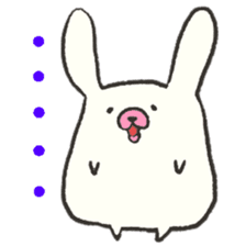 Cute white rabbit's sticker #2410655