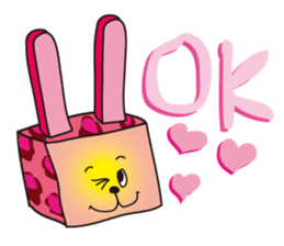 Rabbit & cat has become a stamp ! sticker #2410948