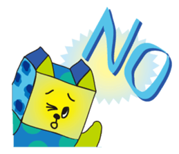 Rabbit & cat has become a stamp ! sticker #2410950