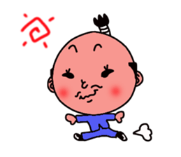 topknot salaryman sticker #2411693