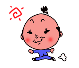 topknot salaryman sticker #2411693