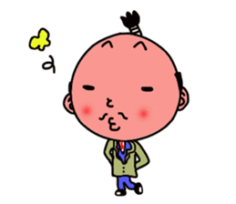 topknot salaryman sticker #2411695